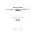 Documenting Music: Chronicling the Fiesta Jazz Festival at St. Mary’s University by Qiuying Chen