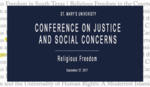 Lin Great Speakers Series Keynote Presentation Religious Freedom and the Universality of Human Rights: A Modernist Islamic Perspective by St. Mary's University