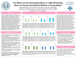 The Effects of Low Stimulating Music vs. High Stimulating Music on Visual and Auditory Reflexes in Young Adults by Monabelle Elbayeh, Vania Galindo, Ria Modi, and Gianna Montelongo