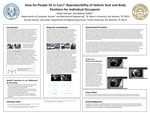 How Do People Sit in Cars? Reproducibility of Vehicle Seat and Body Positions for Individual Occupants by Nathan Sadler and Kobie Henson