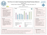 The Power of a label:Examining name brand purchase behavior by Kaley Garcia