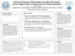 Research proposal: What did we lose when we stayed home? Digital culture and the erosion of social interaction by Anzio Hall